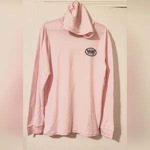 Vans Baby Pink Long Sleeve Cotton Logo Hoodie M NWOT